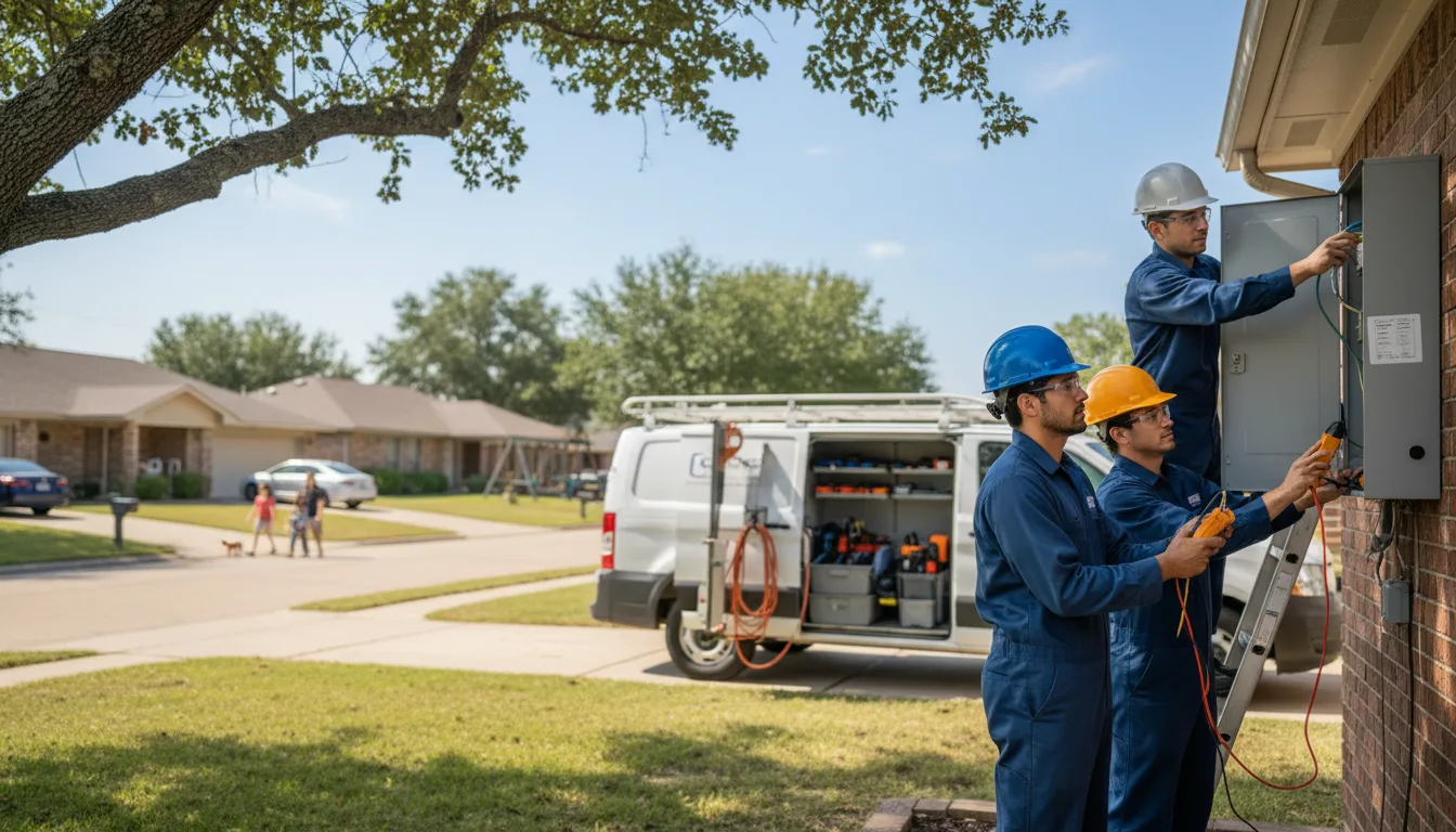 Certified electrician providing emergency electrical services in Hallieford, VA